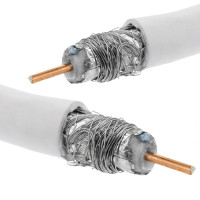 Cable coaxial rg 6u cuivre blanc 100m