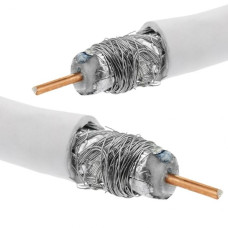 Cable coaxial rg 6u cuivre blanc 100m